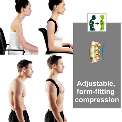 Back Posture Corrector Shoulder Straight Support Brace Belt Therapy Men Women