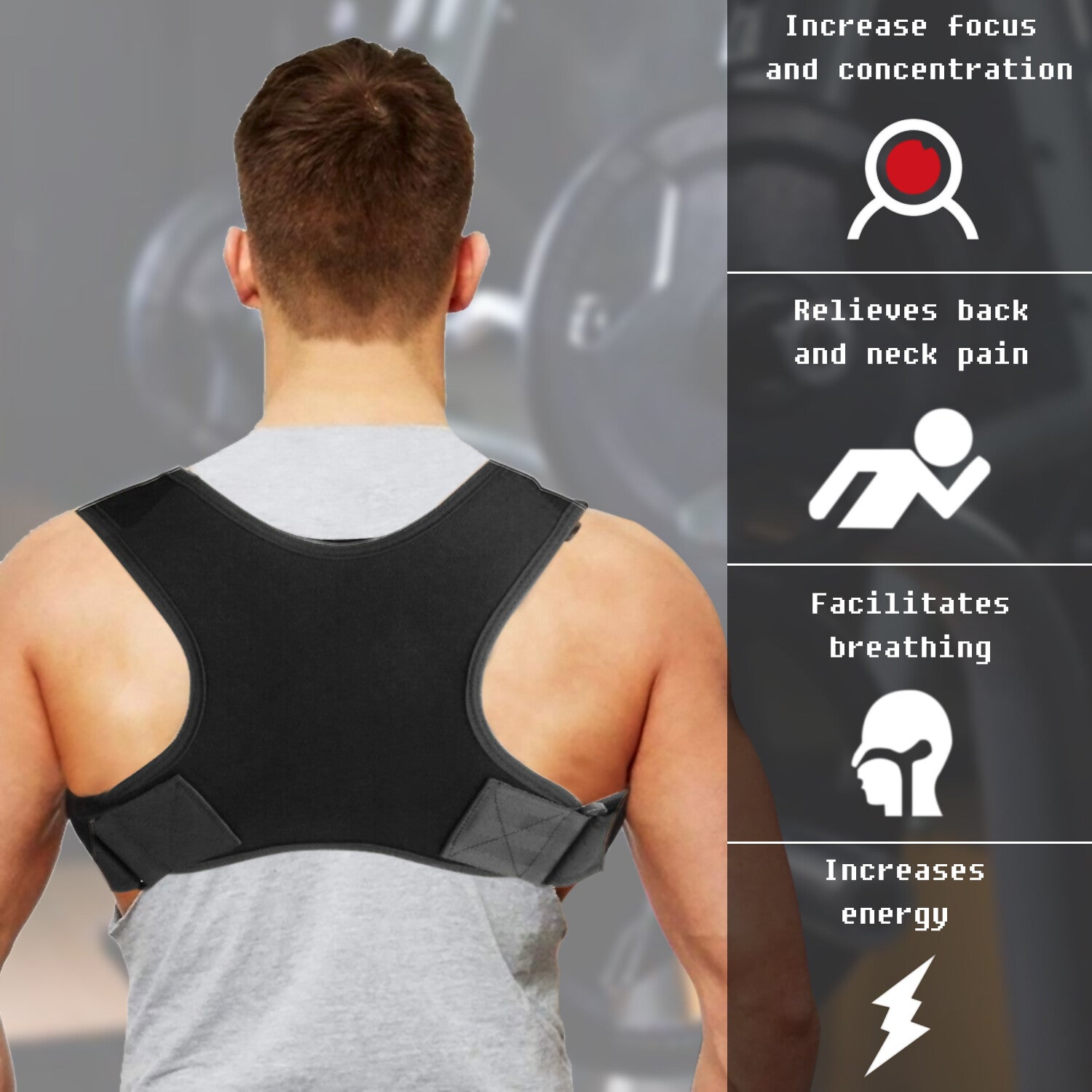 Back Posture Corrector Shoulder Straight Support Brace Belt Therapy Men Women